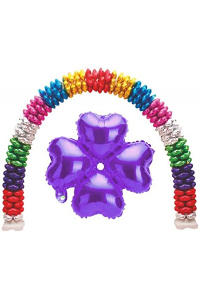 Hayaller Dükkanı Foil Balloon Heart Flower Model Purple 18Inc Pk1-