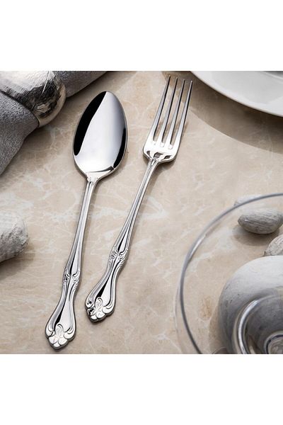 Nehir Lalezar Simple Food Spoon 12 Pieces 50 Years Warranty