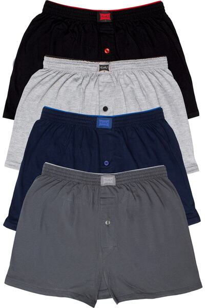 Tutku Boxer plat pentru bărbați, mixt, din 4 piese, din bumbac pieptănat