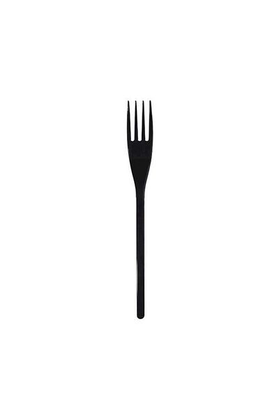 ambalajtoptancısı Luxury Space Plastic Black Cutlery 100-Piece Box