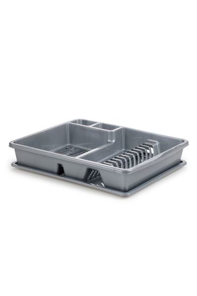 Bora Plastik Tezgah Üstü Bulaşıklık Tabaklık Gümüş Gri Bo070