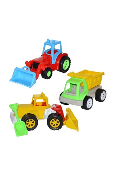 Genel Markalar 3'lü Oyuncak Seti: Kamyon, Dozer ve Traktör, eğlenceli ve öğretici oyuncaklar