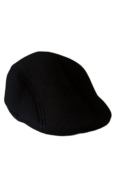 Outlet Çarşım Men's Stamped Cap Hat with Headphones Black