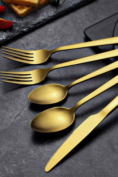 Taç Odion 5135 Irena Cutlery Set Gold 36 Pieces