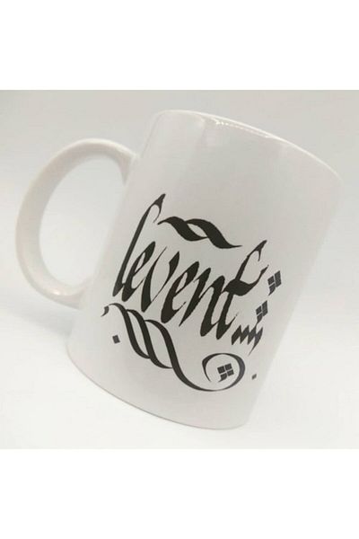 Kütahya Porselen Levent Written Mug with Line Text