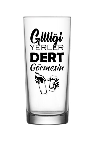 Genel Markalar Arı Hediyelik Rakı Sözü Baskılı Tekli  Kadeh