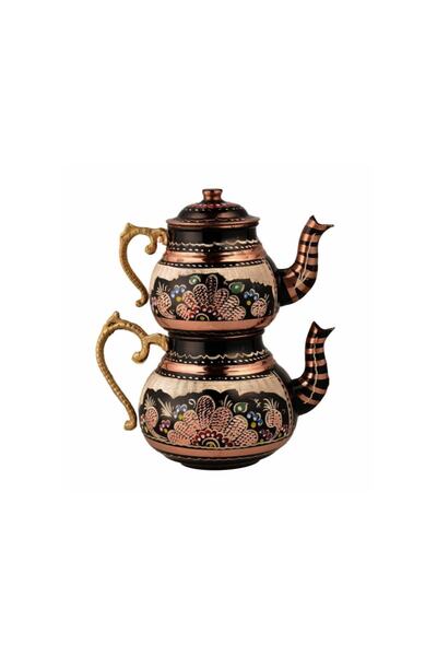 ES PAZAR Erzincan Işlemeli Bakır Demlik