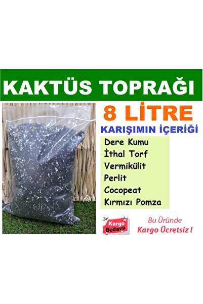 Ekodoğa Kaktüs Toprağı 8 Lt 6 Karışım Sukulent Toprağı Aloe Vera Lithops Topr...