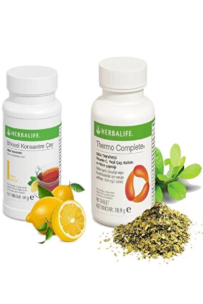Herbalife Set Mini Limon Aromalı 50 gr Çay Thermo Complete