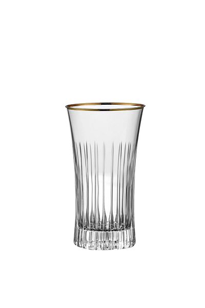 KCD Lavita Gold Cut Hand Decor Gilded 6 Pieces Patterned Water and Soft Drink Glass Set