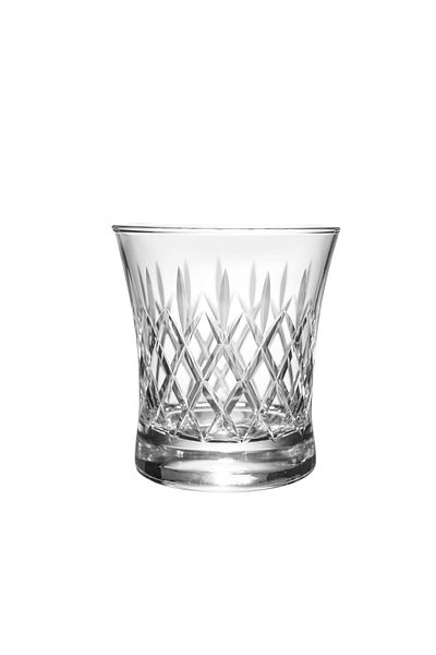 KCD Delux Plain Cut Hand Decor Gilded 6 Pieces Patterned Water Glass Set