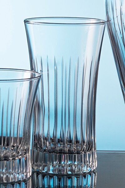 KCD Lavita Sade Kesme El Dekor Yaldızlı 6 Adet Desenli Su Bardağı Takımı