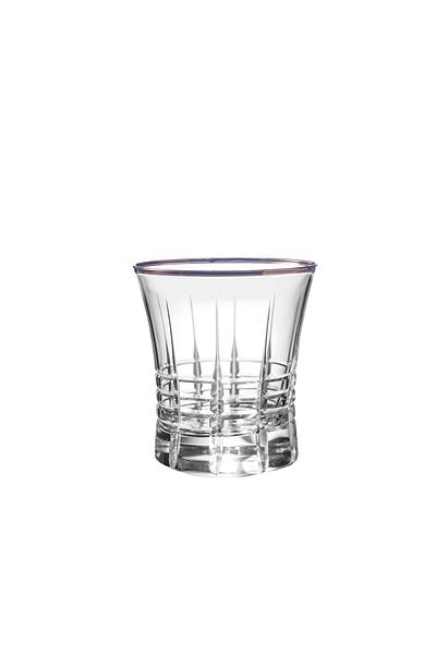 KCD Helen Platinum Cut Hand Decor Gilded 6 Pieces Patterned Water Glass Set
