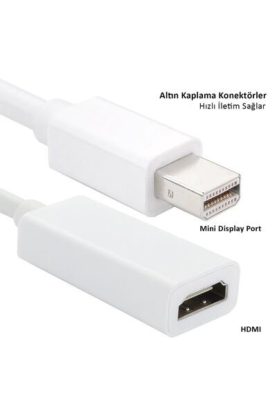 Mcstorey Macbook Pro Air ile Uyumlu Mini DisplayPort Dönüştürücü HDMI Çıkışlı