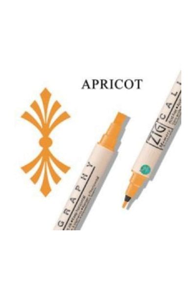 Zig Calligraphy Double Ended Calligraphy Pen 2 mm + 5 mm 052 Apricot