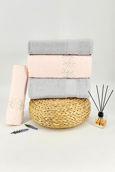 Nurpak Gri  Safir Hamam Takımı 4 Parça