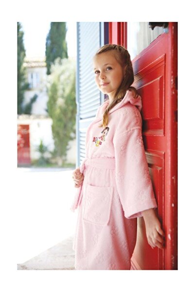 Özdilek 3/4 Yaş Lisans Baskılı Havlu Bornoz Set Niloya Flower Pembe