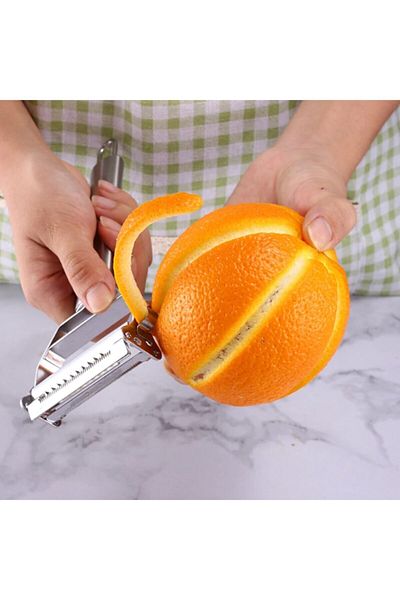 epazzar Gray Stainless Steel Decorative Shaped Julienne Fruit Vegetable Peeler