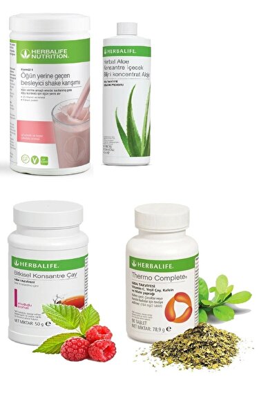 Herbalife Set Ahududu Beyaz Çikolata Shake- Aloe Suyu- 50 gr Ahududu Aromalı ...