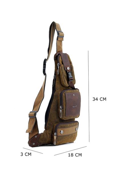 ÇÇS Καφέ Unisex Messenger Τσάντα Ccs30700Brown