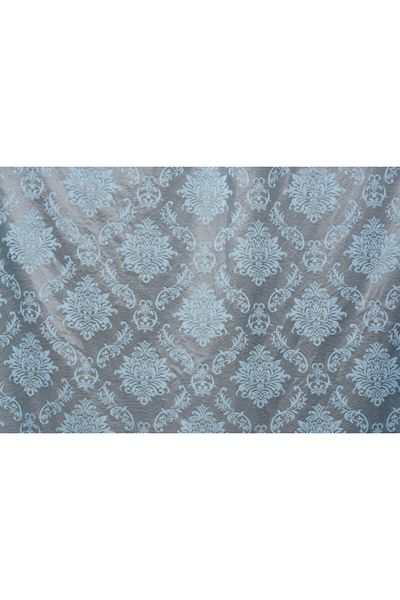 AKÇA TEKSTİL Damaks Blue Color Single Wing Ready-made Planted Pleated Background Curtain 75*260 Cm