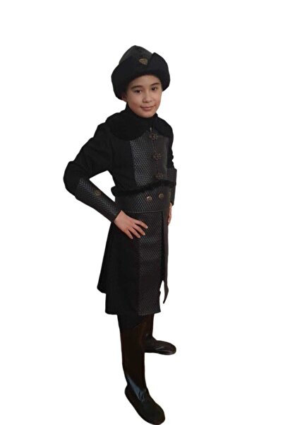 beyzade kostüm Erkek Çocuk Siyah Ertuğrul Kostümü