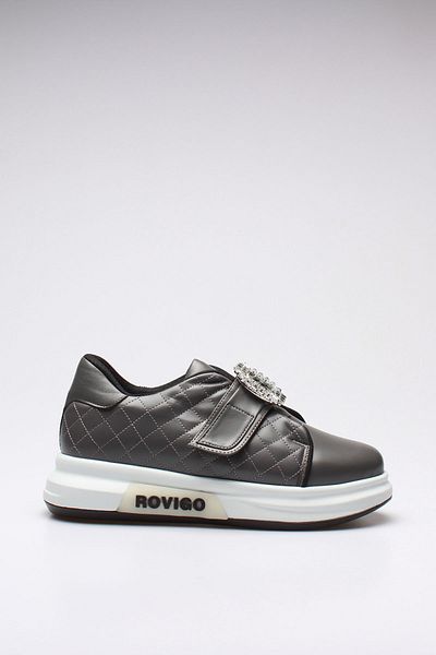 ROVIGO Tenis de damă cu piele gri