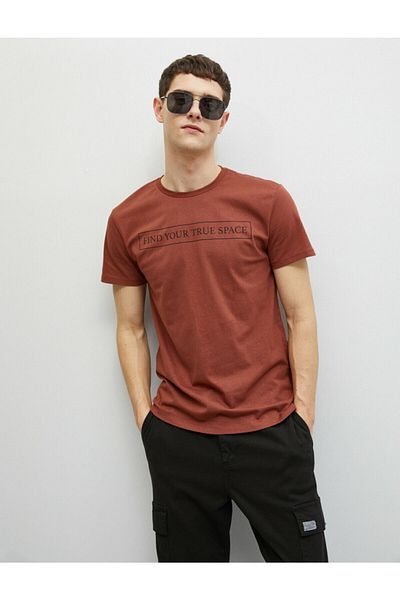 Koton Cotton Text Printed Short Sleeve T-Shirt