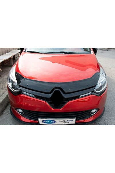 Genel Markalar Renault Clio 4 2012-2020 Uyumlu Ön Kaput Koruma Rüzgarlığı Piano Black Parlak Siyah