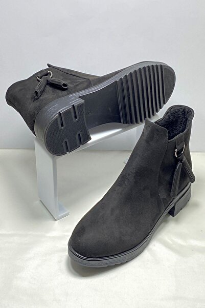 MND Kadın Siyah Günlük Yanı Püsküllü Bot