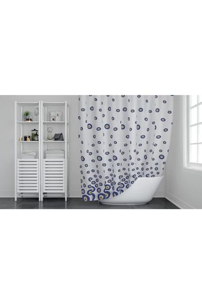 Evdy Perdeau de duș Set de huse pentru mașină de spălat Evil Eye Bead Model Double Wing 2x100x200cm