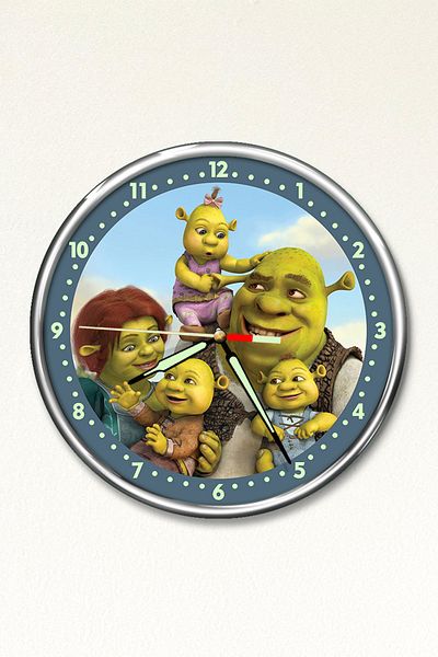 Dekor Loft Premium Night Shining Shrek Παιδικό ρολόι τοίχου