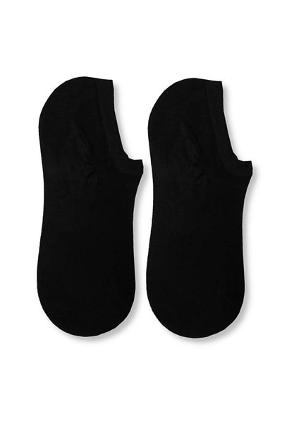 Momslab Ανδρικές κάλτσες μαύρου μπαμπού Invisible Sneaker