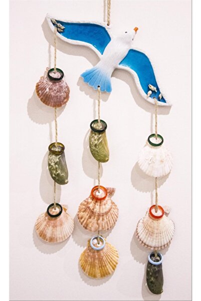 Antioch Art&Design Deniz Kabuklu Martı Duvar Balkon Bahçe Süsü Ev Dekor Dekor...