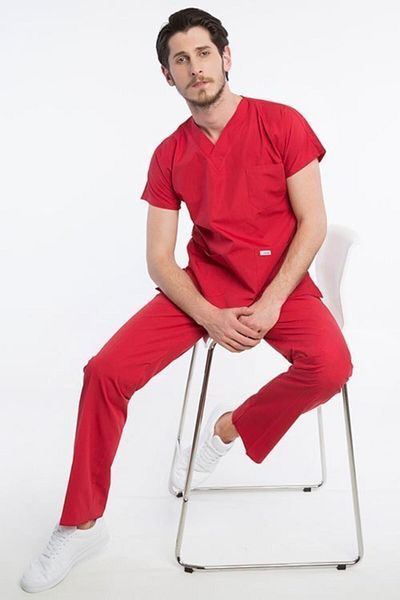 Owlet Medikal Κόκκινο Scrubs Ομοιόμορφο Σετ