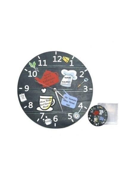 Yavuz Süs Kitchen Rule Wooden Wall Clock