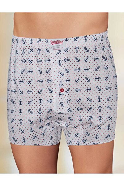 Şahinler Boxeri albi cu nasturi pentru bărbați Me010-mvcp