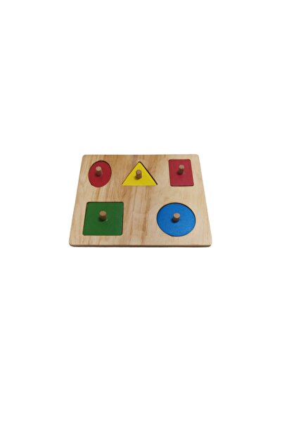 Montessori Gemisi Renkli Geometrik Şekiller Plakası