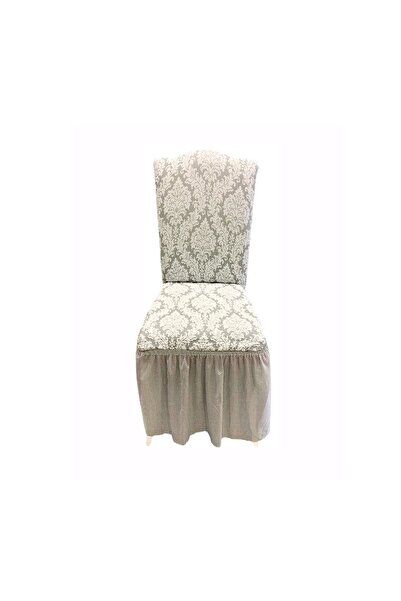 uygarhome Husă pentru scaun de lux Jacquard / Husă pentru scaun cu fustă elas...