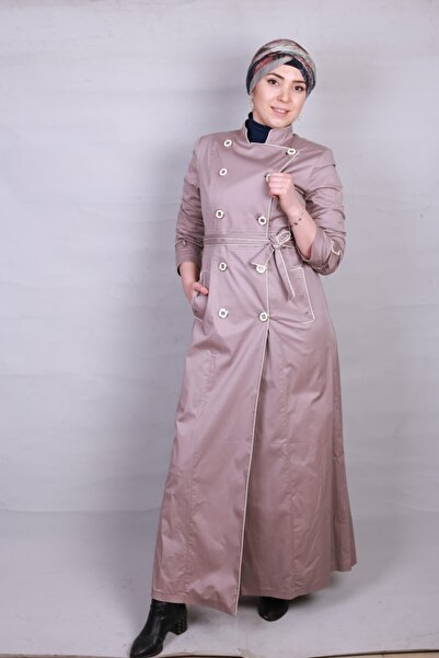 Bilgiçler Kadın Pembe Pamuklu Pardesü