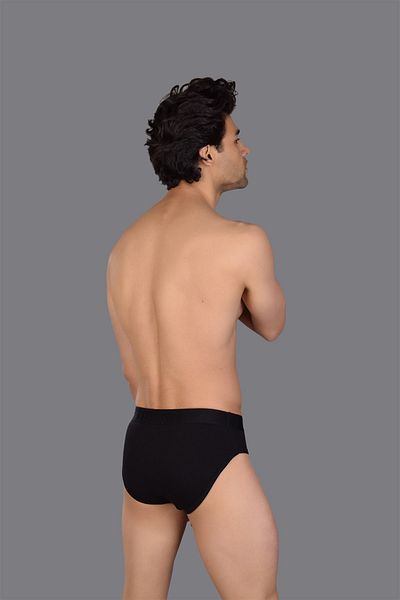 SOLFEJ BOXER Μαύρο Ανδρικό Slip - Solfej Cotton, Piping