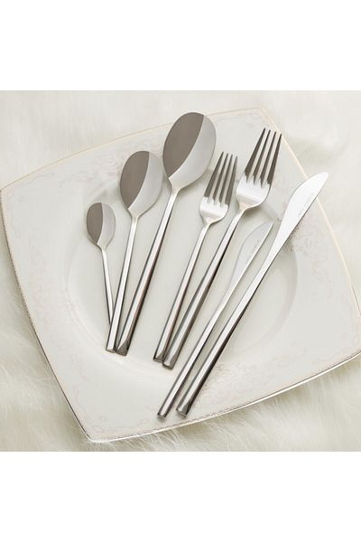 Karaca Liza 12-Person Fork Spoon Knife Set - 84 Pieces Elegance Boxed