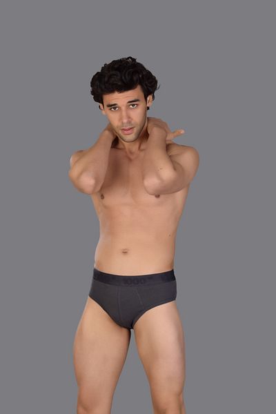 SOLFEJ BOXER Ανδρικό slip από βαμβακερό καπνιστό χρώμα Solfeggio - Piping
