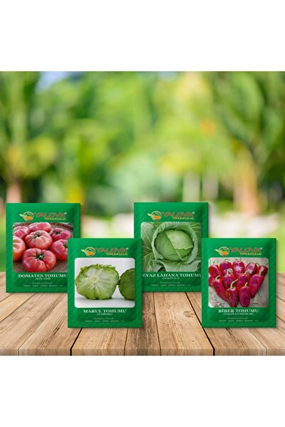 YALOVA TOHUMCULUK -4 Farklı Sebze Tohumu(domates,marul Tohumu,kapya Biber,bey...