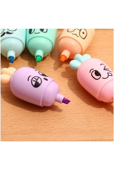 PERFECT Carrot 6-Piece Highlighter Marker Pen (mini)