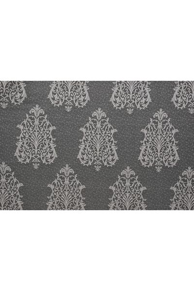 AKÇA TEKSTİL Large Damaks Cream Color Single Wing Sewn Pleated Background Curtain 300*260 Cm