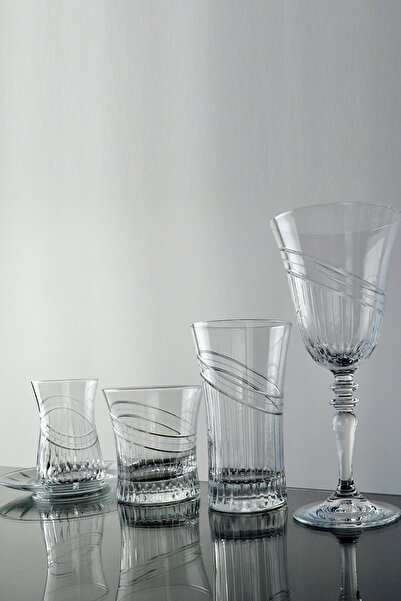 KCD Seremoni Sade 61 Parça Cam Sofra Sunum Çeyiz Seti Su Bardak Takımı Kesme ...