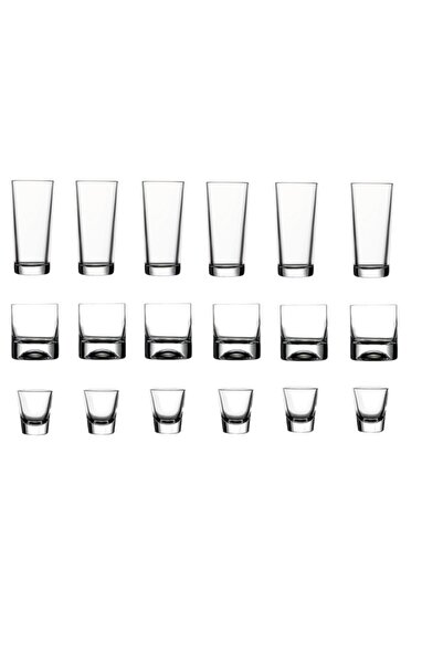 Paşabahçe 18 Parça Meşrubat Shot Limonata Su Bardağı Özel Seri Set