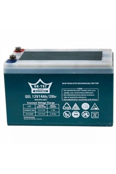 Or-Tec Plus 12v 14ah Jel Akü (elektrikli Bisiklet, Forklift Solar Enerji Sist. Alarm Ve Sirenler)