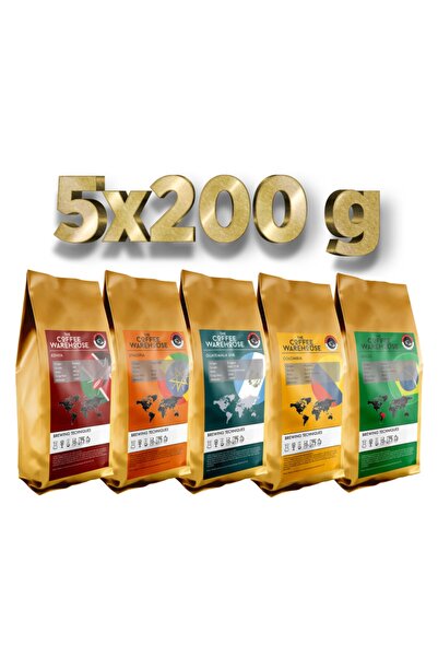 The Coffee Warehouse 5x200g Süper Deneme Paketi 5 Yöresel Filtre Kahve (TAZE ...